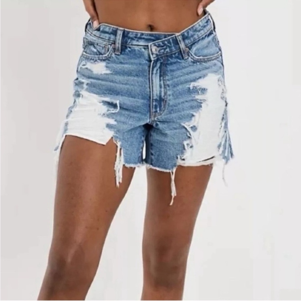 American Eagle Highest Rise Baggy Short Distressed Shorts Like New Sz 000